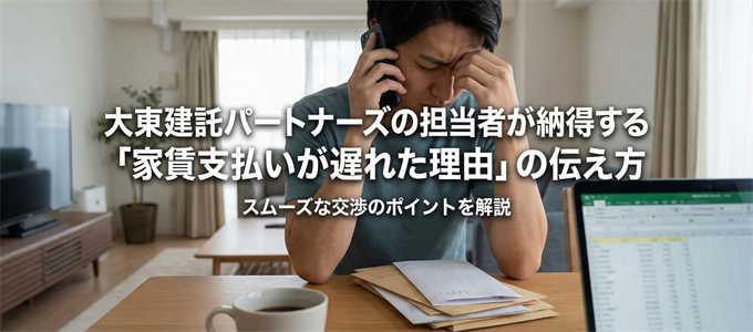 大東建託パートナーズの担当者が納得する「家賃支払いが遅れた理由」の伝え方