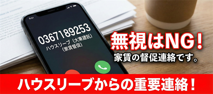 0367189253は大東建託の保証会社ハウスリーブ