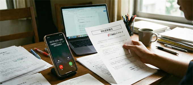 0570200266は大東建託パートナーズ「契約更新案内」